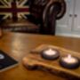 Land Rover Wheel Tea Light Candle Holders | Two Pack | Black Concrete Tyres, thumbnail 1 of 3