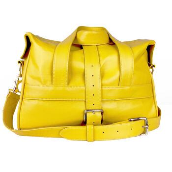 Handcrafted Yellow Overnight Bag, 2 of 8