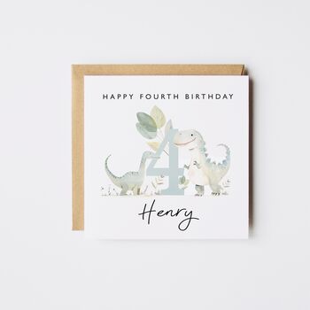 Dinosaur 1st Birthday Card For Boy *Age Options, 4 of 5