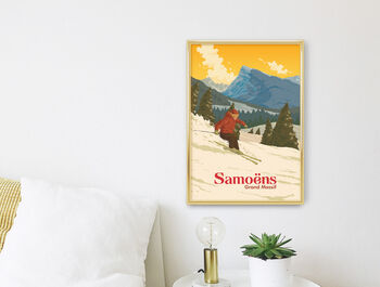 Samoens Ski Resort France Travel Poster Art Print, 3 of 8