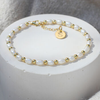 18ct Gold Vermeil Or Silver And Pearl Bracelet, 2 of 4