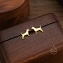 Sterling Silver Tiny Beagle Dog Stud Earrings, thumbnail 4 of 11