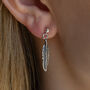 Sterling Silver Feather Earrings, thumbnail 2 of 7
