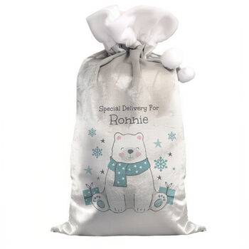 Personalised Polar Bear Christmas Sack, 4 of 4