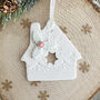 Porcelain Holly House Christmas Decoration, thumbnail 2 of 4