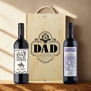 Best Dad Wine Gift Set With Custom Lid, 3 of 12