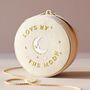 Sun And Moon Embroidered Round Jewellery Case, thumbnail 6 of 12