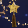 Gold Star Sign Astrology Christmas Tree Bauble, thumbnail 1 of 9