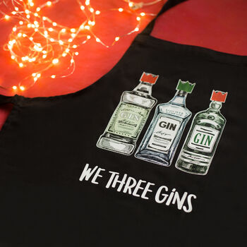 'We Three Gins' Christmas Apron, 4 of 7