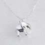 Silver Plated Elephant Pendant Necklace, thumbnail 1 of 3