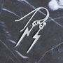 Sterling Silver Lightning Earrings, thumbnail 1 of 7
