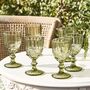 Gooseberry Green Embossed Glassware, thumbnail 1 of 6