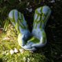 Garden Bird Feeder Hands Ornament Stone Grass Effect, thumbnail 7 of 12