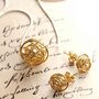 Gold Nest Ball Pendant Necklace, thumbnail 3 of 4