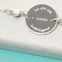 Personalised Sterling Silver Love Disc Bracelet, thumbnail 3 of 6