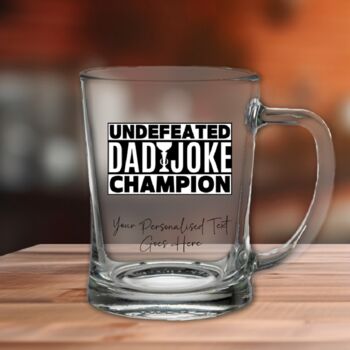 Personalised Dad Joke Champ Tankard Father's Gift, 2 of 2