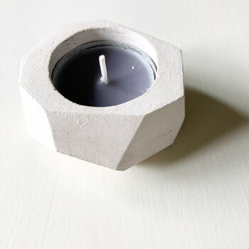 Geometric Cast Concrete Tea Light Holder, 10 of 12