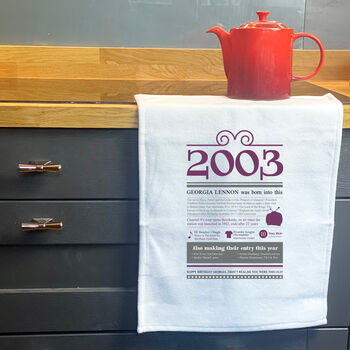 Personalised 21st Birthday Gift Microfibre Tea Towel, 3 of 9