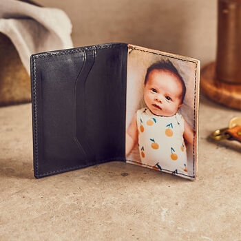 Personalised Leather Photo Card Holder, 3 of 9