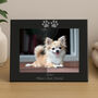 Personalised Black Glass Paw Prints Photo Frame, thumbnail 2 of 2