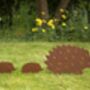 Rusty Decorative Hedgehog Family, thumbnail 2 of 2