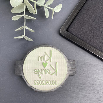 Wedding Rubber Stamp – Custom Design With Heart, 2 of 3