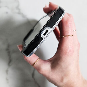 Curved Clear And Black Phone Case, 4 of 8