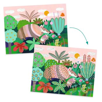 Djeco 3D Painting Kit For Kids Tropical Forest, 4 of 5