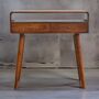 Modern Curved Chestnut Console Table, thumbnail 9 of 12