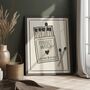 Personalised Matchbox Print | Perfect Match Wall Art, thumbnail 1 of 3