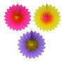 Flower Fan Paper Decoration Set Of Three Bright, thumbnail 1 of 1