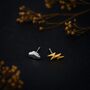 Sterling Silver Mismatched Lightning And Cloud Stud Earrings, thumbnail 3 of 8