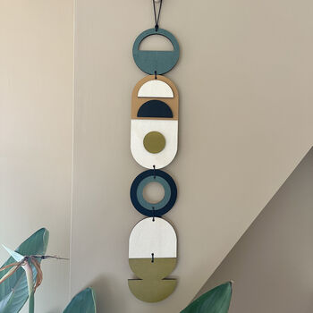 Multi Colour Wall Art Geometric Wall Hanging Home Decor, 6 of 7