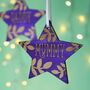 Purple Star Christmas Decoration, thumbnail 1 of 3