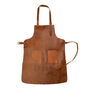 Personalised Double Pocket Full Grain Leather Apron, thumbnail 2 of 8