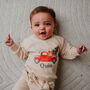 Personalised Christmas Tracksuit For Babies And Children Vintage Truck, thumbnail 2 of 8