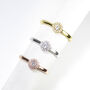 Small Lux Stone Rings, Rose Or Gold Vermeil 925 Silver, thumbnail 8 of 8