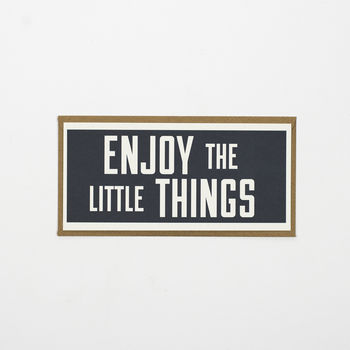 Enjoy The Little Things Flat Card, 6 of 6