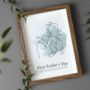 Personalised Father's Day Line Drawn Unframed Print, thumbnail 3 of 4