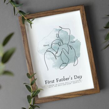Personalised Father's Day Line Drawn Unframed Print, 3 of 4