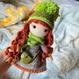 Handmade Curly Ginger Hair Crochet Doll For Kids, thumbnail 5 of 11