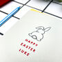 Easter Bunny Hand Embroidered Card, thumbnail 3 of 3