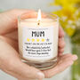 Funny Mum Star Rating Candle Gift, thumbnail 1 of 6