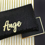 Black Or Navy Sequin Name Clutch, thumbnail 3 of 9