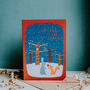 Rabbit And Squirrel Christmas Festive Cards, thumbnail 1 of 2