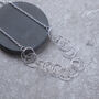 Silver Colour Interlinked Hoop Circle Necklace, thumbnail 2 of 3