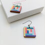 Space Wooden Drop Earrings, thumbnail 1 of 8