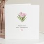 Pink Tulips Thank You Card For Teacher, thumbnail 1 of 7