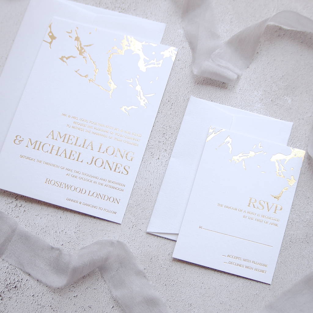 marble invitation by lucas&co. | notonthehighstreet.com