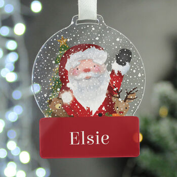 Personalised Santa Acrylic Tree Decoration, 3 of 3